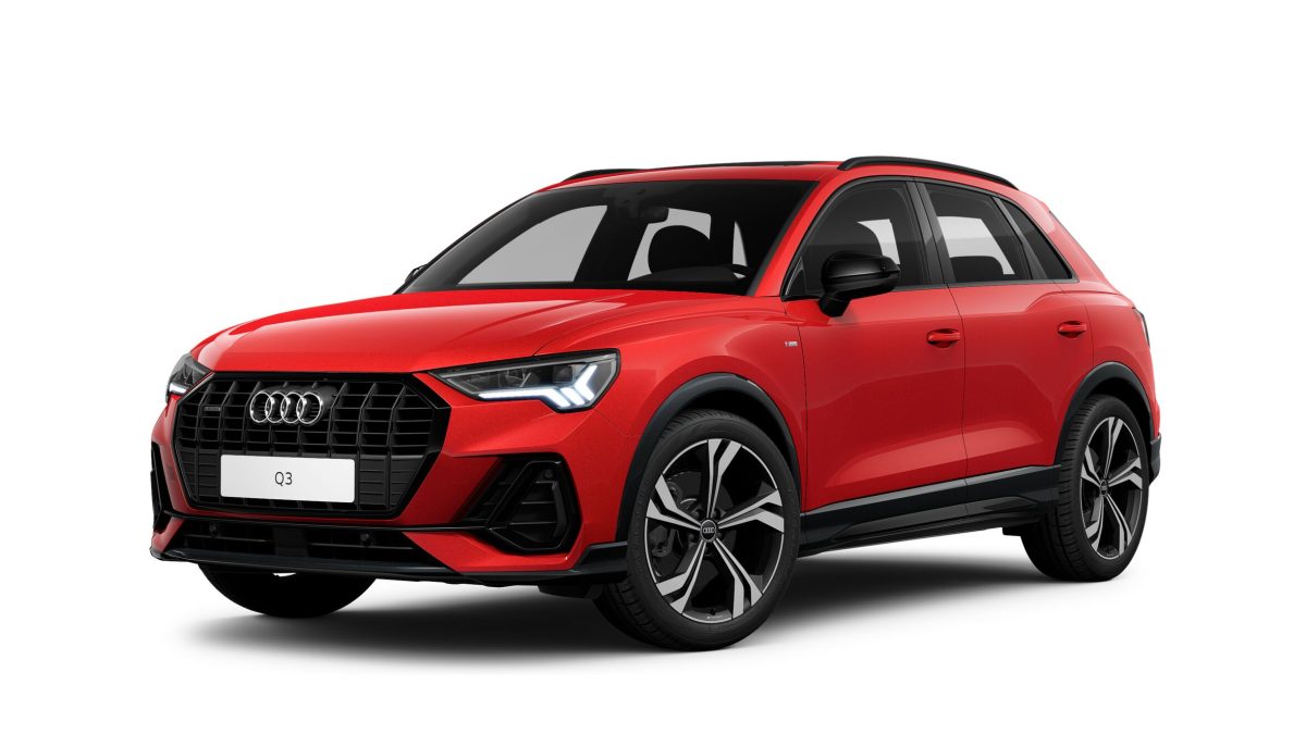 Lateral diagonal novo Audi Q3 Performance Black cor vermelha