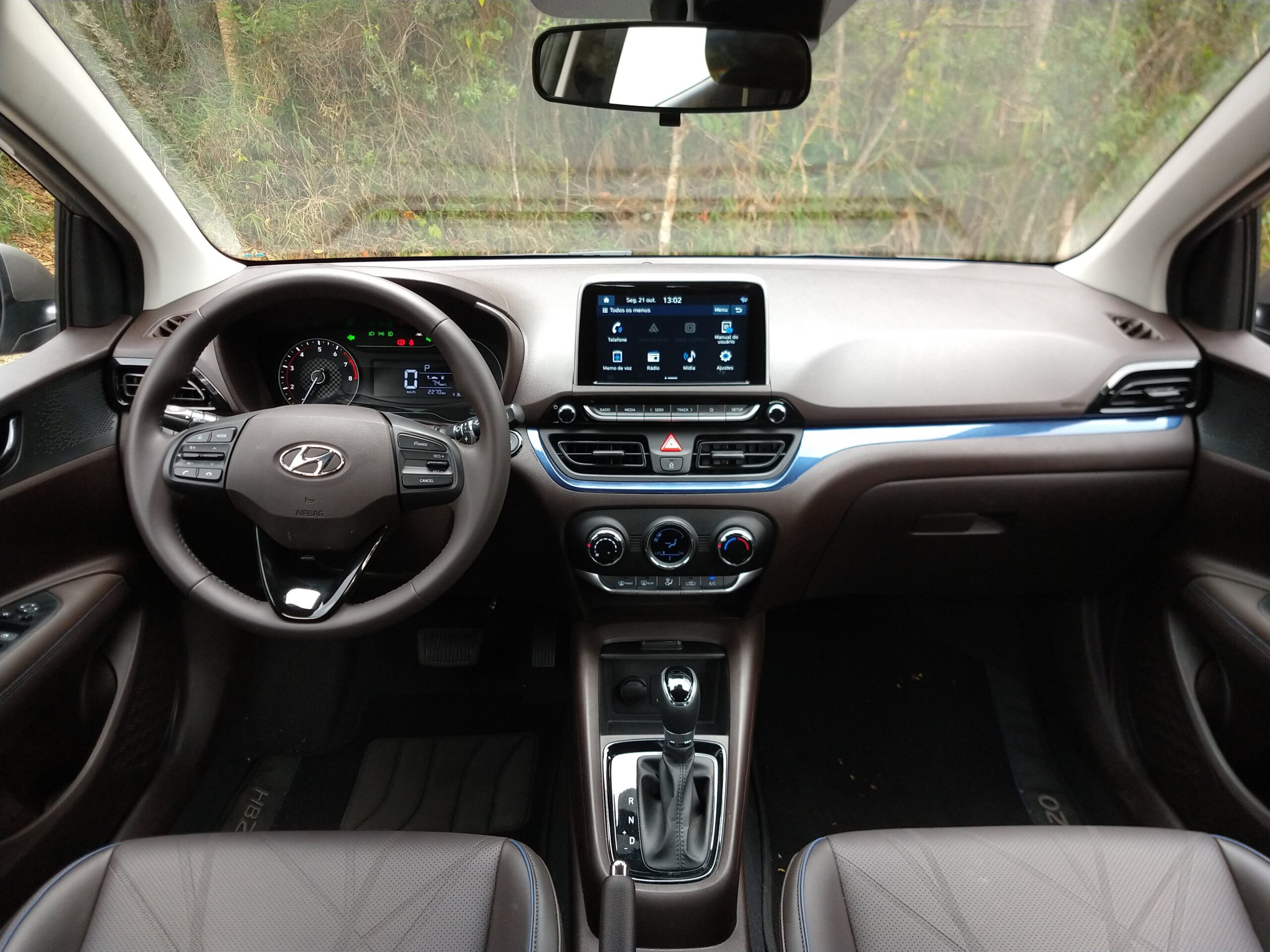 Interior do Hyundai HB20 hatch segunda geração 2019